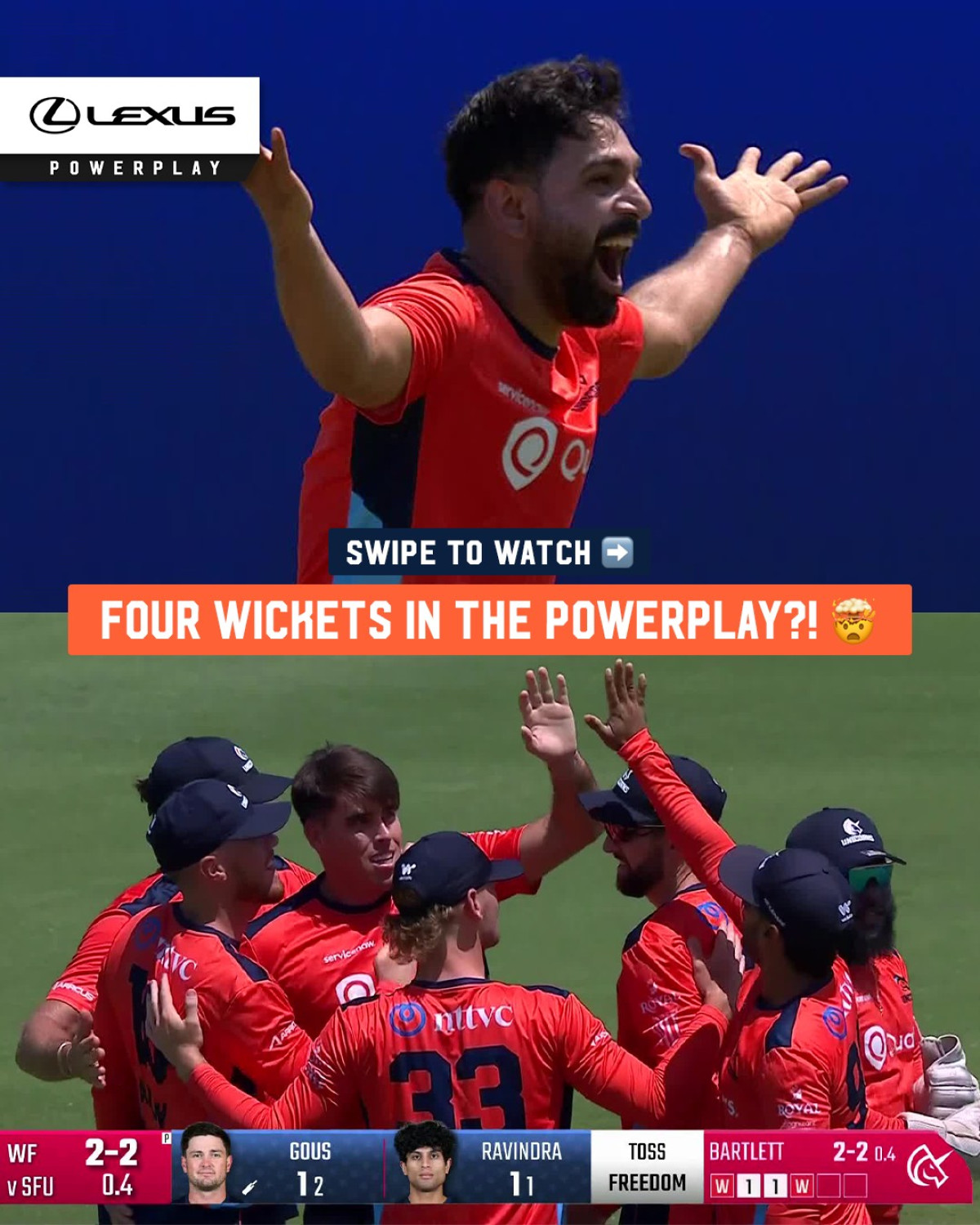 MLC action heats up as the Unicorns claim four wickets in a stunning LexusPowerplay debut!