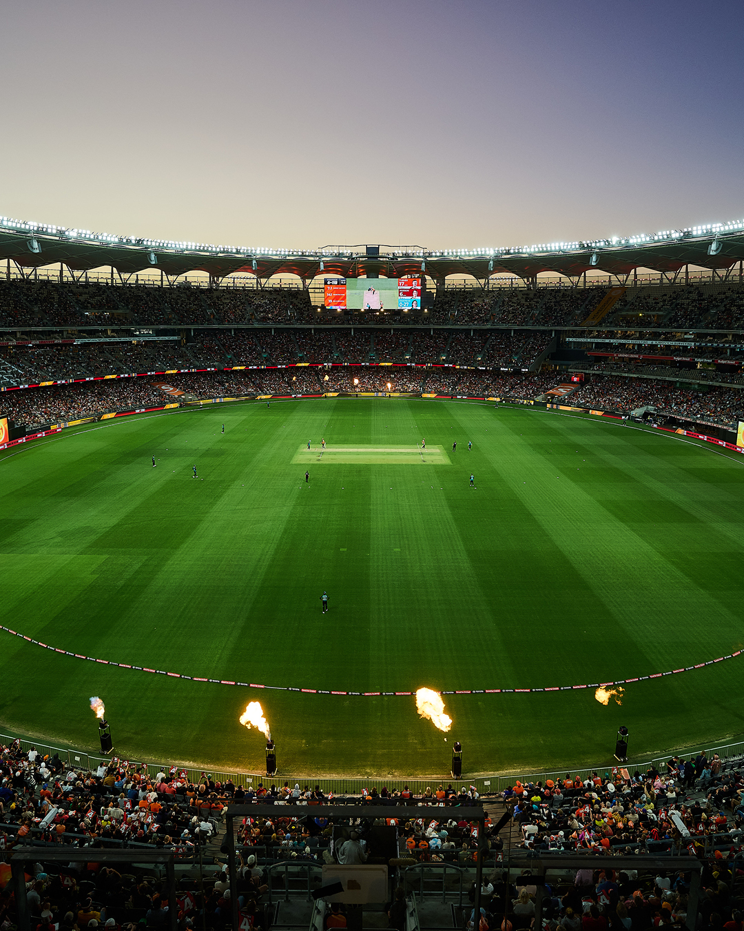 Scorchers Warm Up In Fiery Orange Display