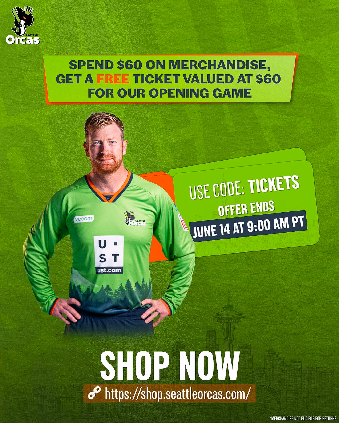 Seattle Orcas Launch Free Ticket Offer Grab your complimentary ticket at the opening game and be part of Seattle Orcas excitement!