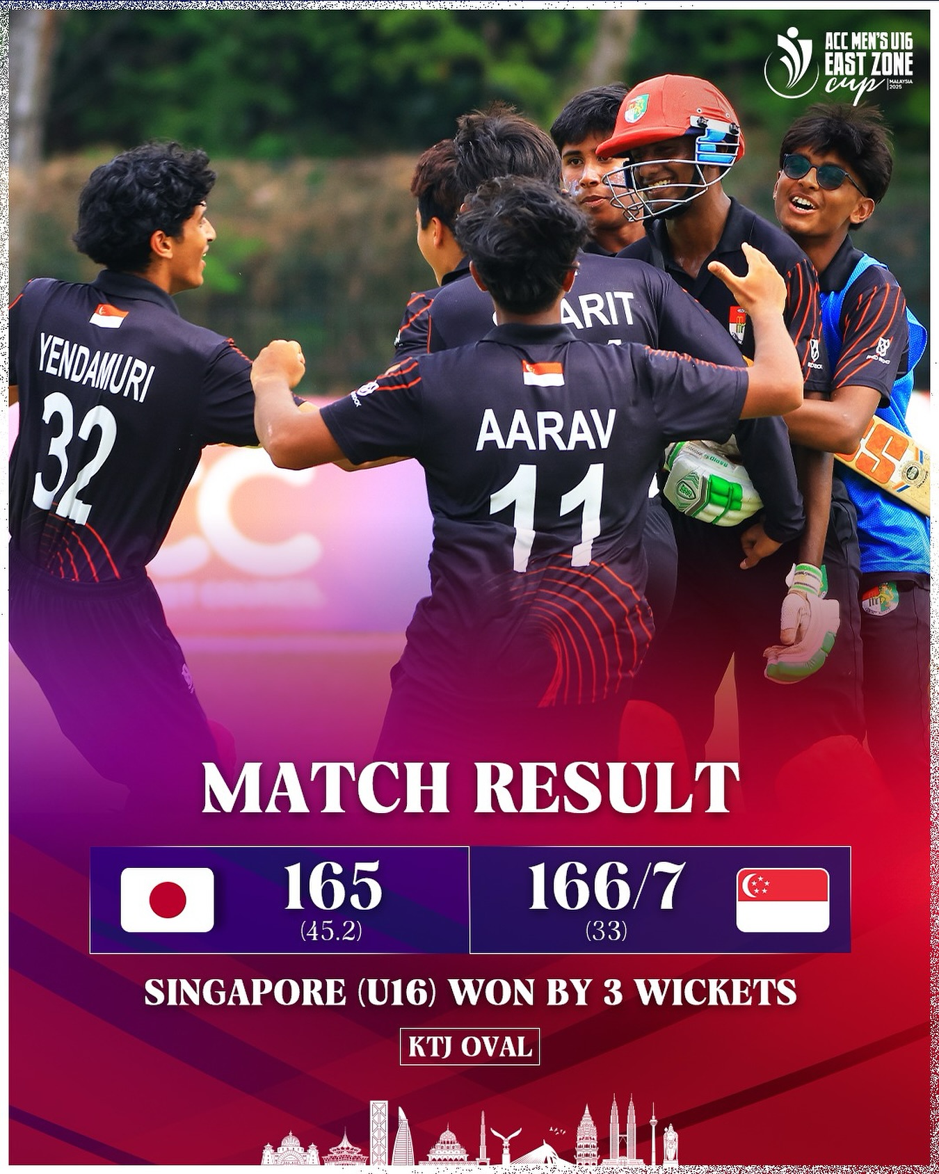 Singapore U16 Achieve Consecutive Wins at ACC Mens U16 East Zone Cup 2025 Young players secure back-to-back victories, igniting passion, drive, and ambition. On top