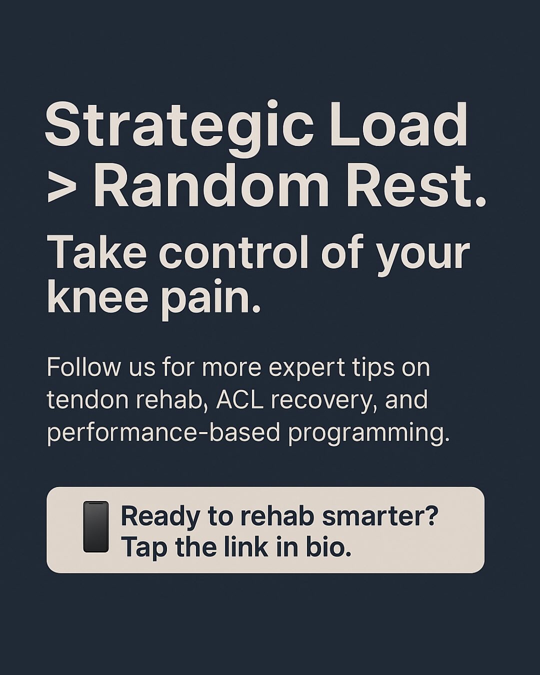 Smart Tendon Rehab And ACL Recovery Tips