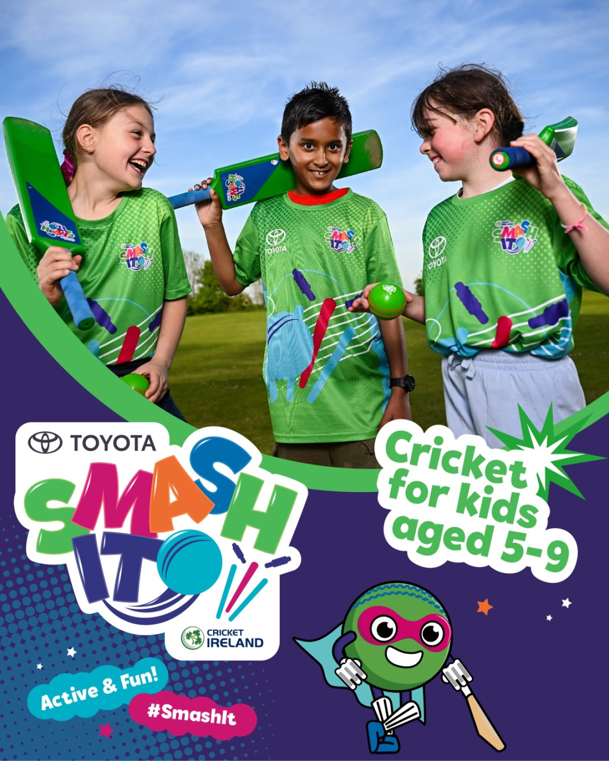 Experience dynamic cricket sessions full of active play, games, movement and youthful zeal