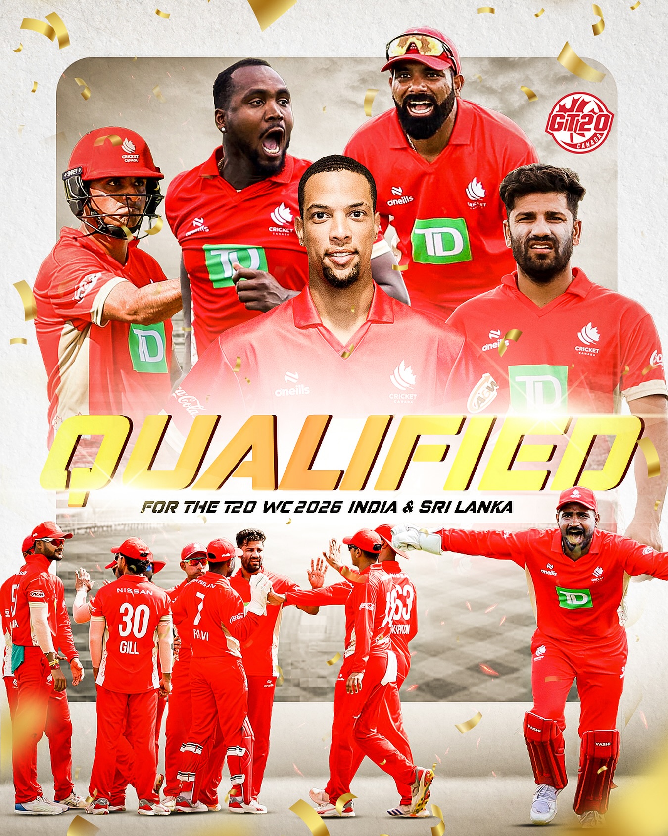 Spot Booked For ICC T20 World Cup 2026 In India And Sri Lanka Global T20 Canada secures a significant slot, paving the way for ICC T20 World Cup 2026!!