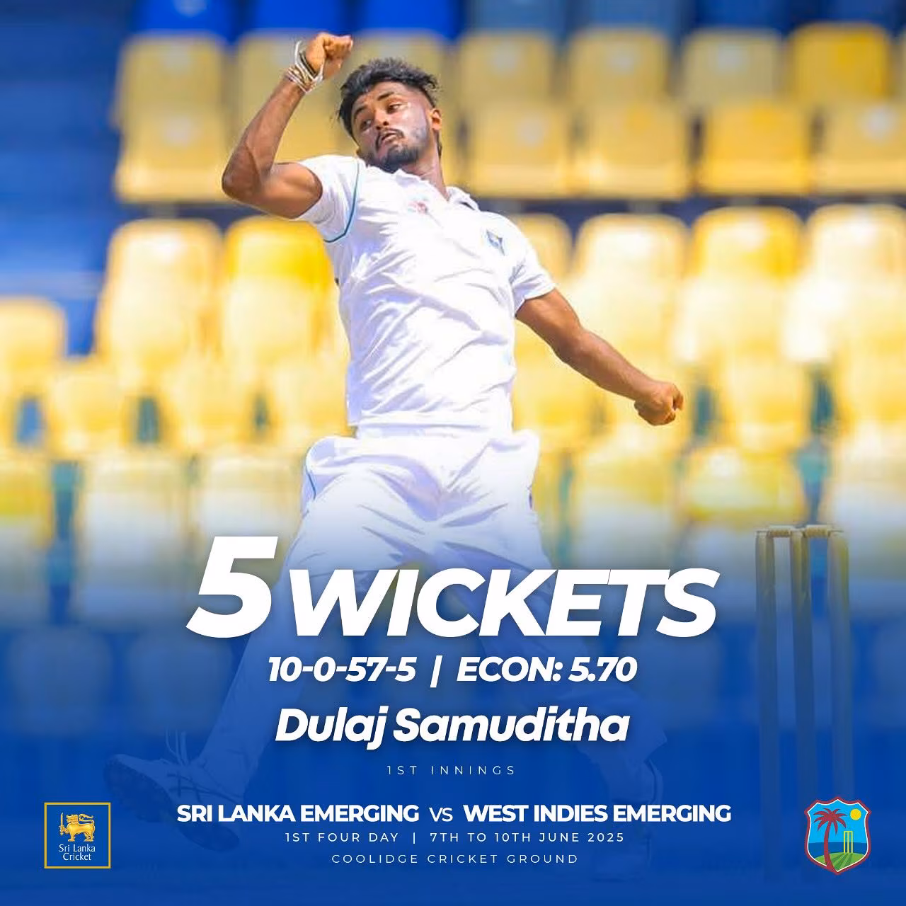 Sri Lanka Emerging Cruise To 75-Run Victory