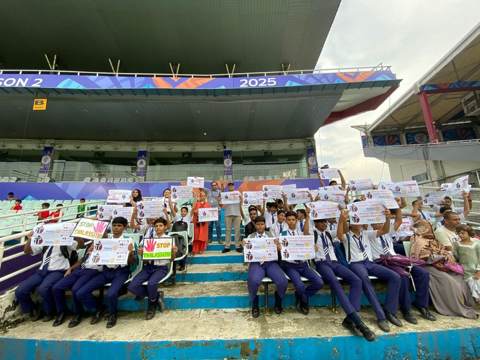 Students Enjoy Bengal Pro T20 Semifinals At Eden Gardens 150 Students Thrill At Bengal Pro T20 Semifinals, Boosting Thalassemia Awareness Today!!!