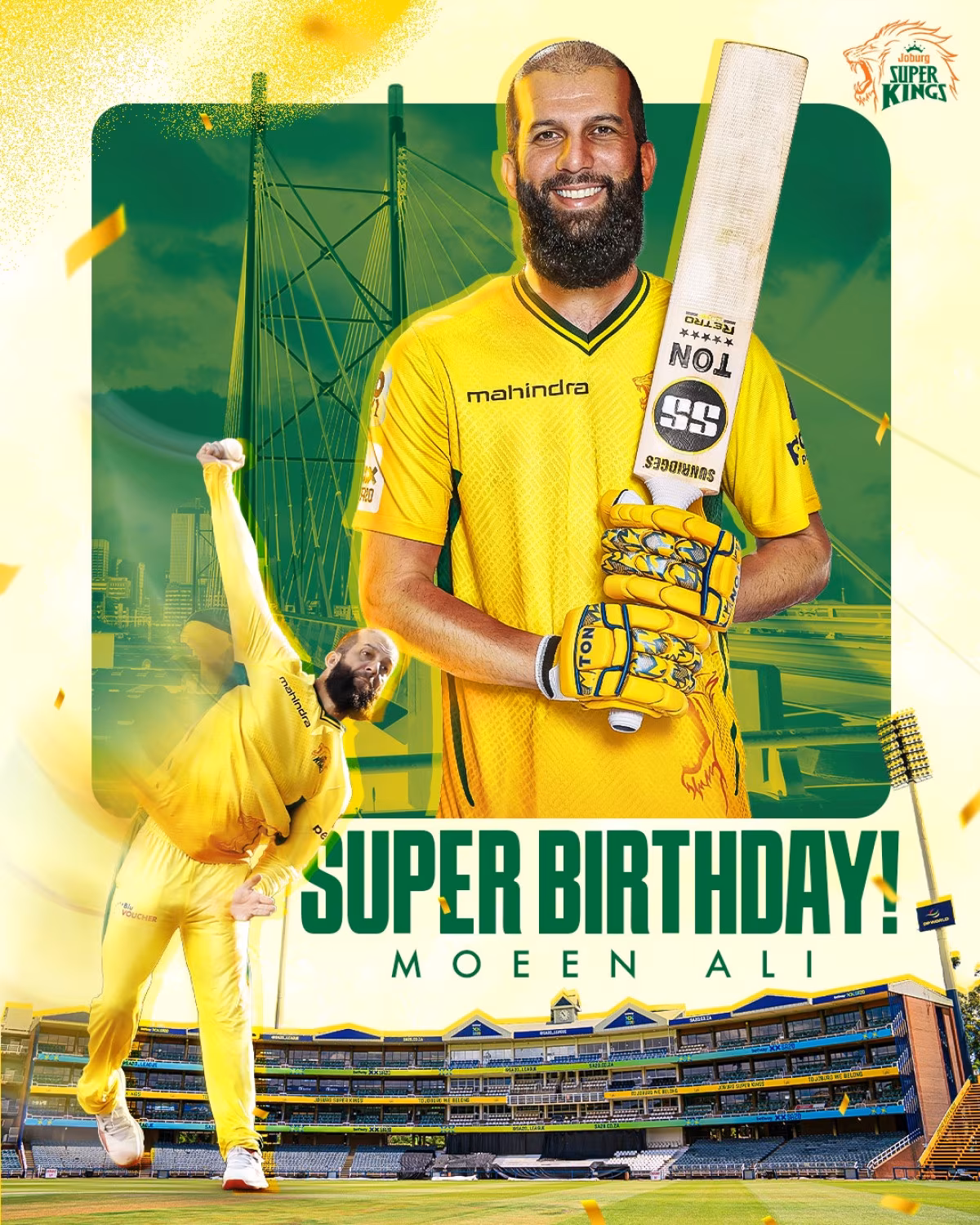 Super King Birthday: Another Year Of Moeen Magic Joburg Super Kings mark their star's birthday with vibrant celebrations and cricket charm!