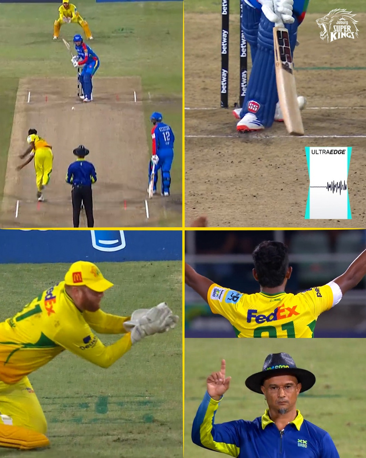 Dynamic frames capture a masterstroke by Pathirana, igniting Joburg Super Kings' spirit!!