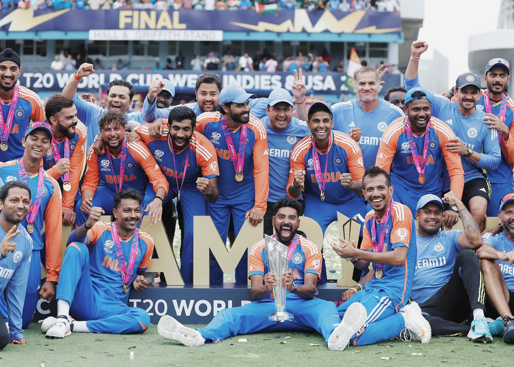 Mumbai batsman Suryakumar Yadav celebrates an epic day of triumph, unity, and team spirit.