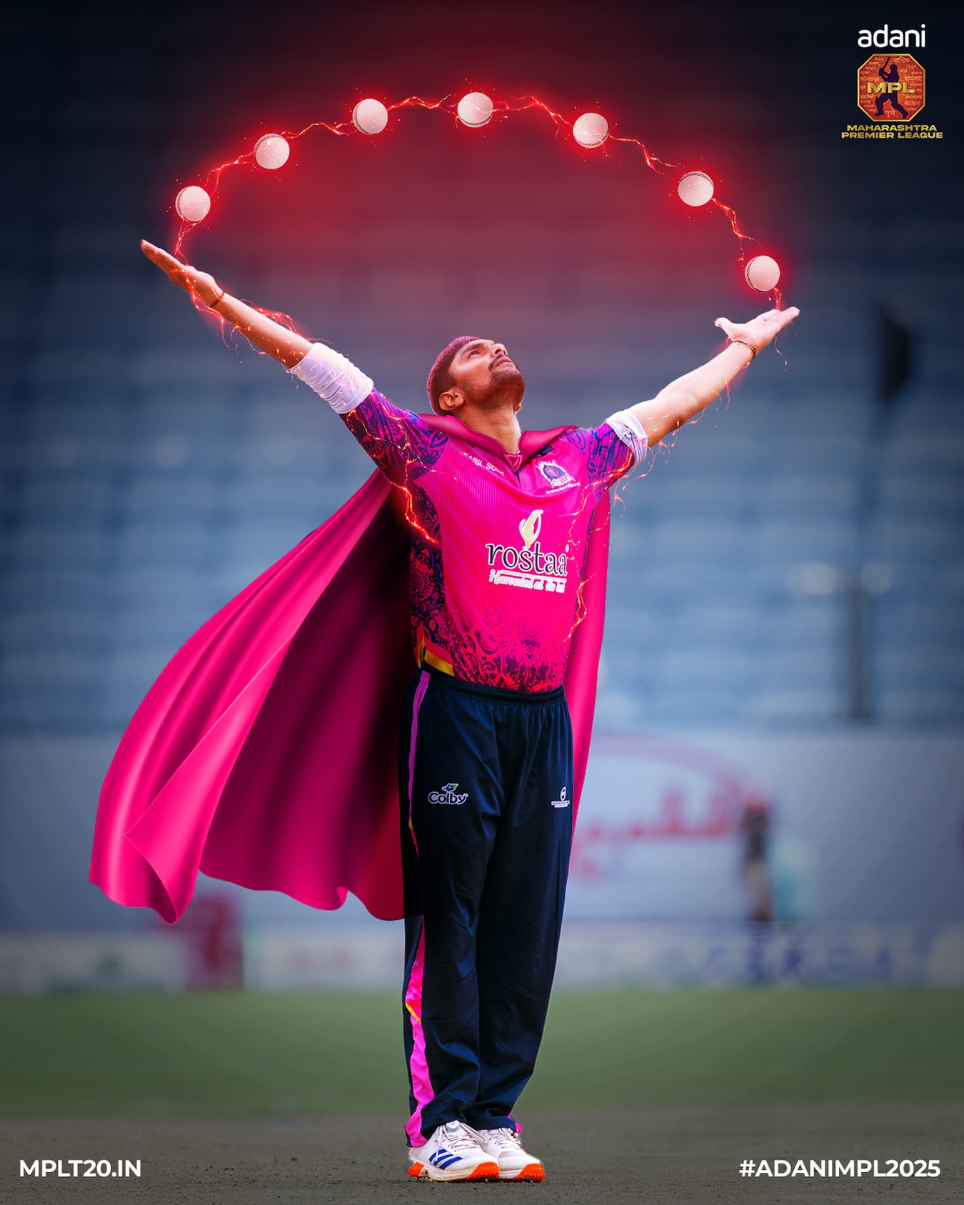 Tanay Sanghvi: Strike Machine Of MPL 2025 Unleashing cricket brilliance, his bowling prowess electrifies the Adani MPL 2025 arena.!