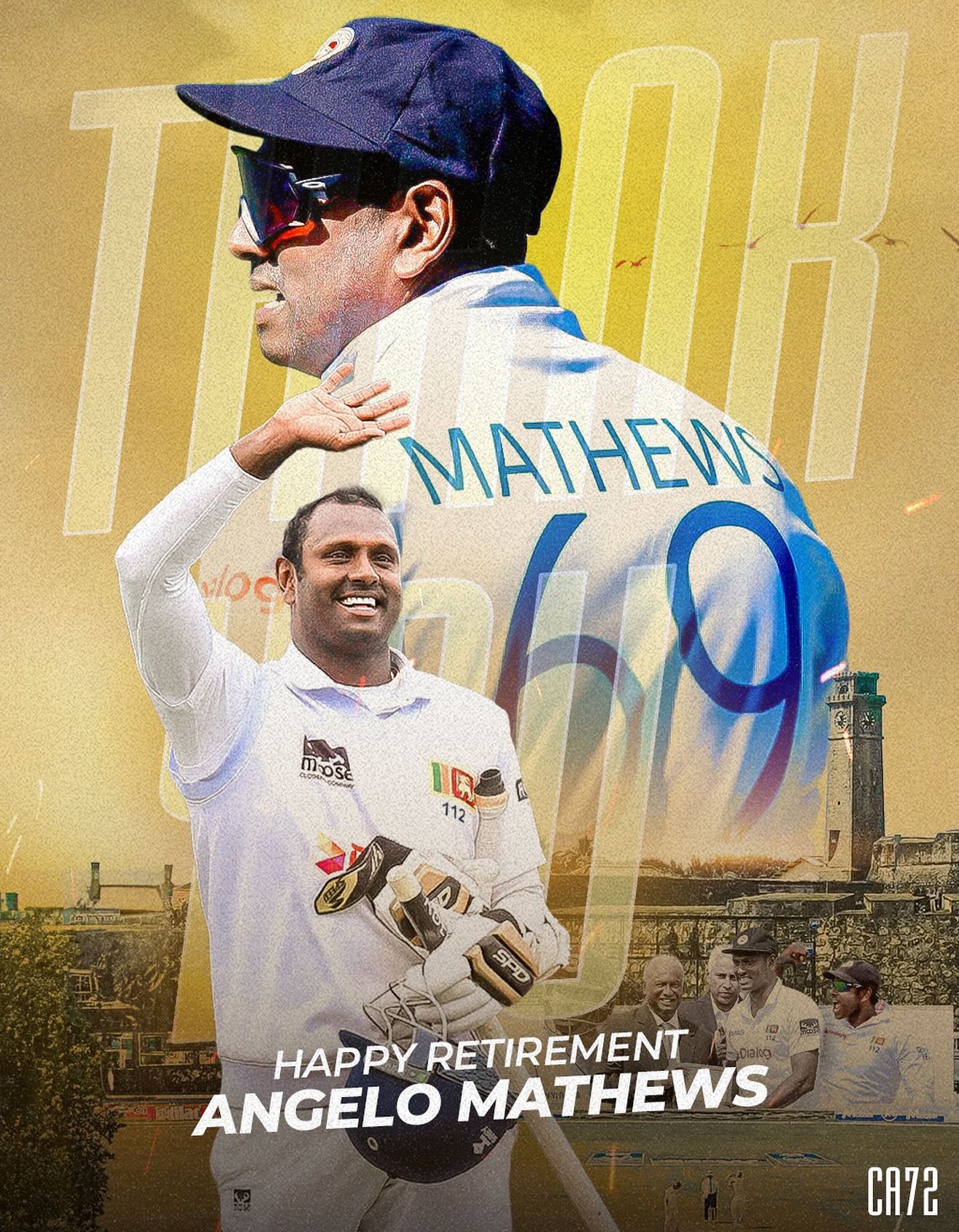 Thank You Angelo: A True Cricket Legend Honoring 16 years, 119 tests and a legacy that guides future captains with inspiration!!!
