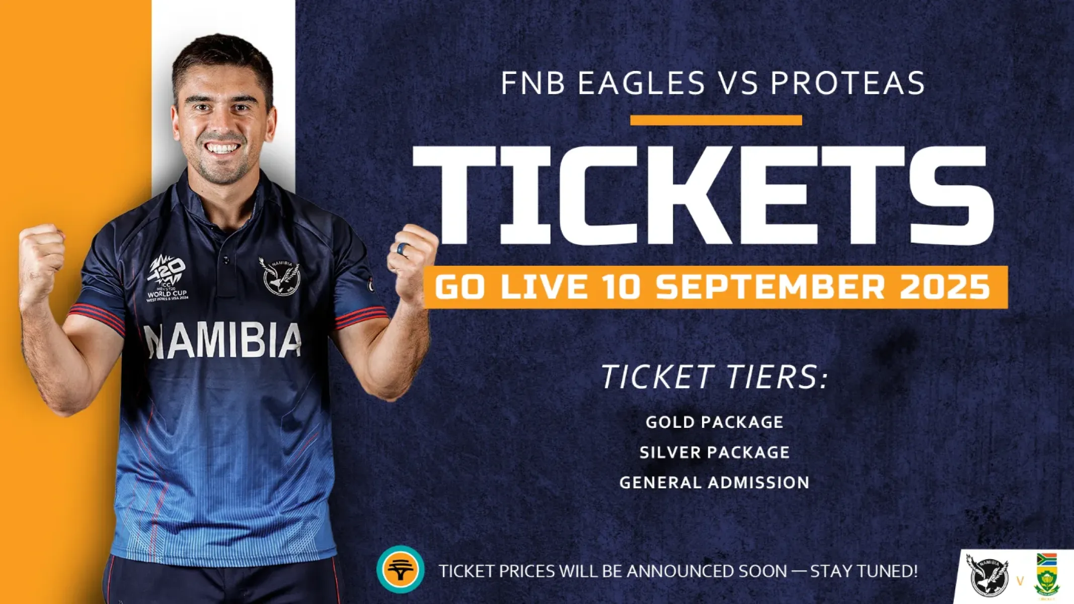 Ticket News: Eagles Vs Proteas Clash Catch the live ticket launch for an explosive clash at Namibia’s iconic cricket ground Hurry