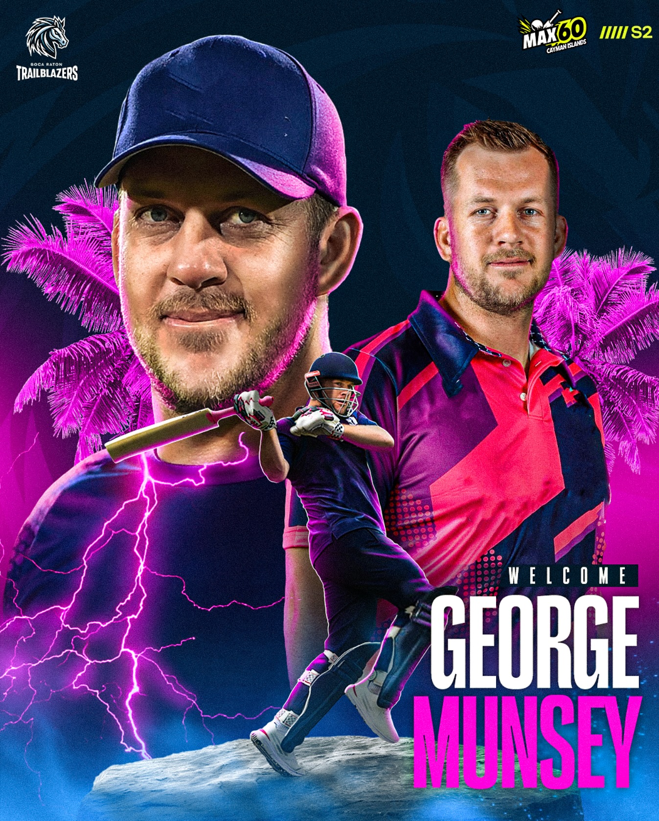 Trailblazers Embrace George Munsey Scottish cricketer George joins Trailblazers, igniting fervor in cricket lovers and fans!!