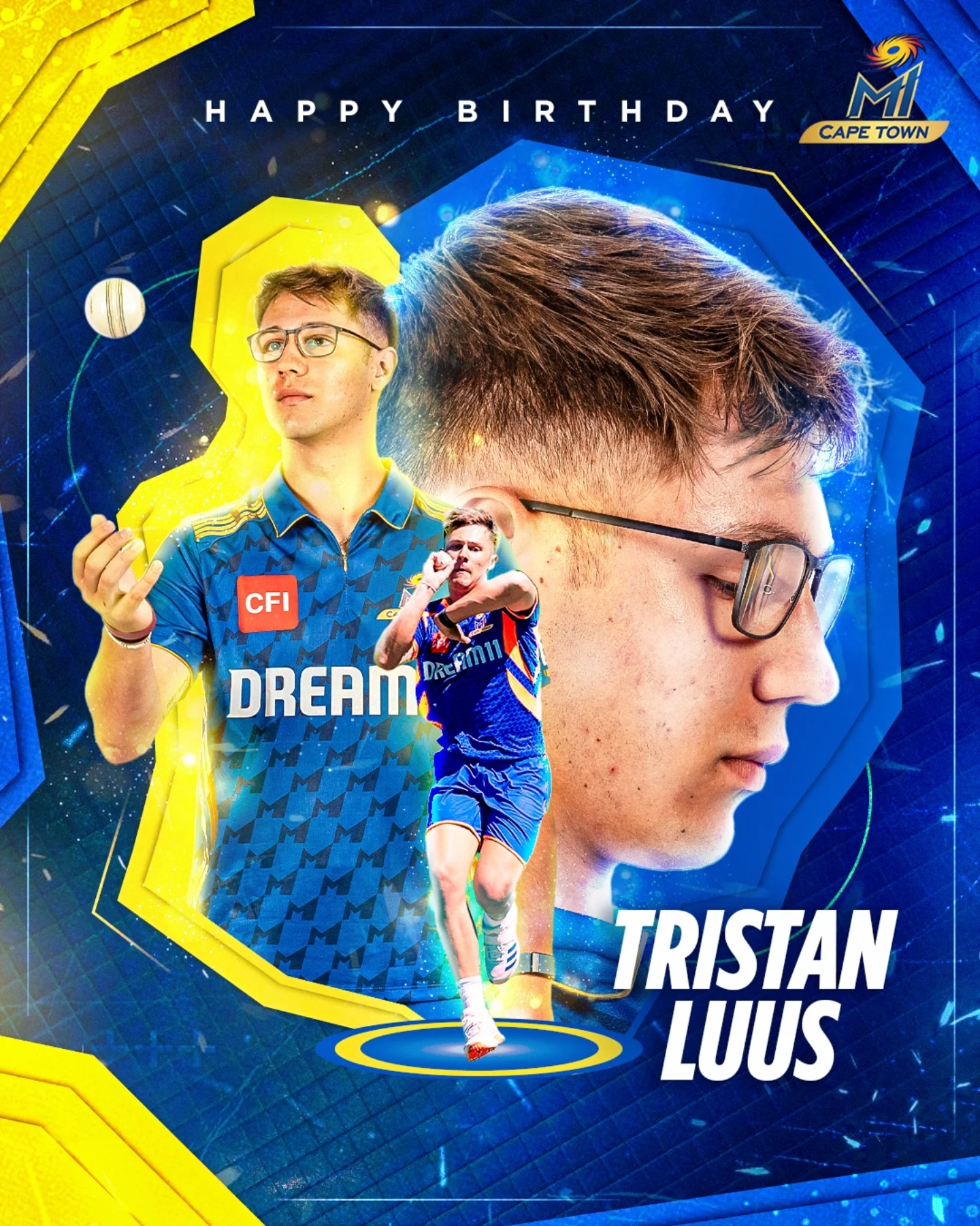 Tristan Luus Birthday Bash: Wickets, Wins And More Birthday cheers for Tristan Luus from MI Cape Town: A remarkable cricket year awaits him!!
