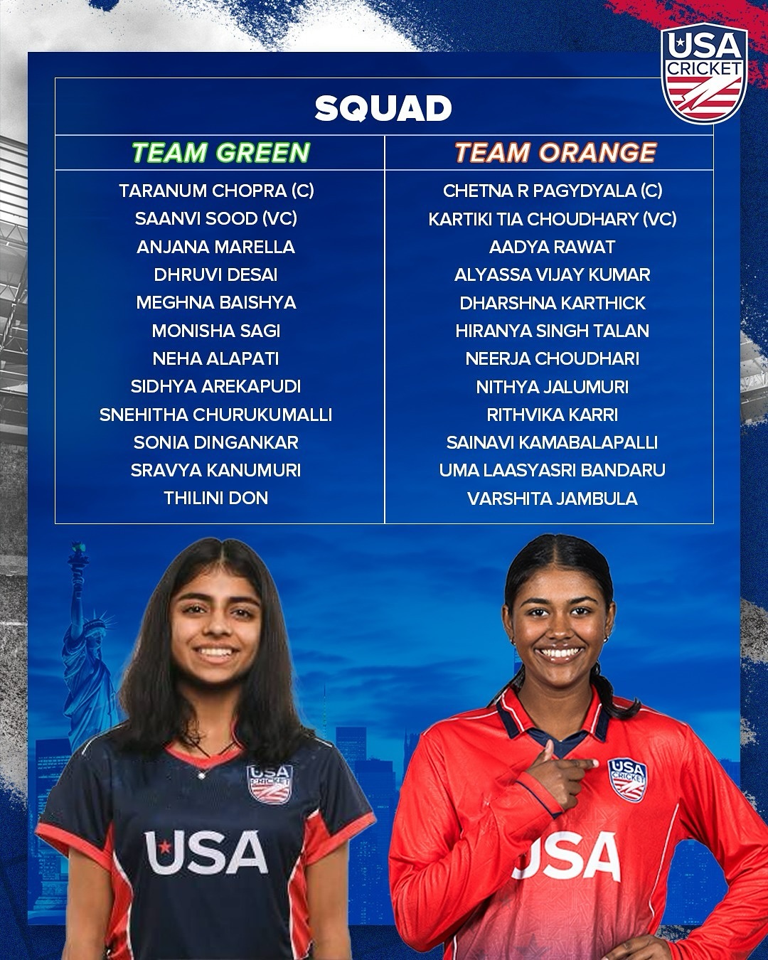 U19 Women’s Cricket Squads Unveiled For National Championship