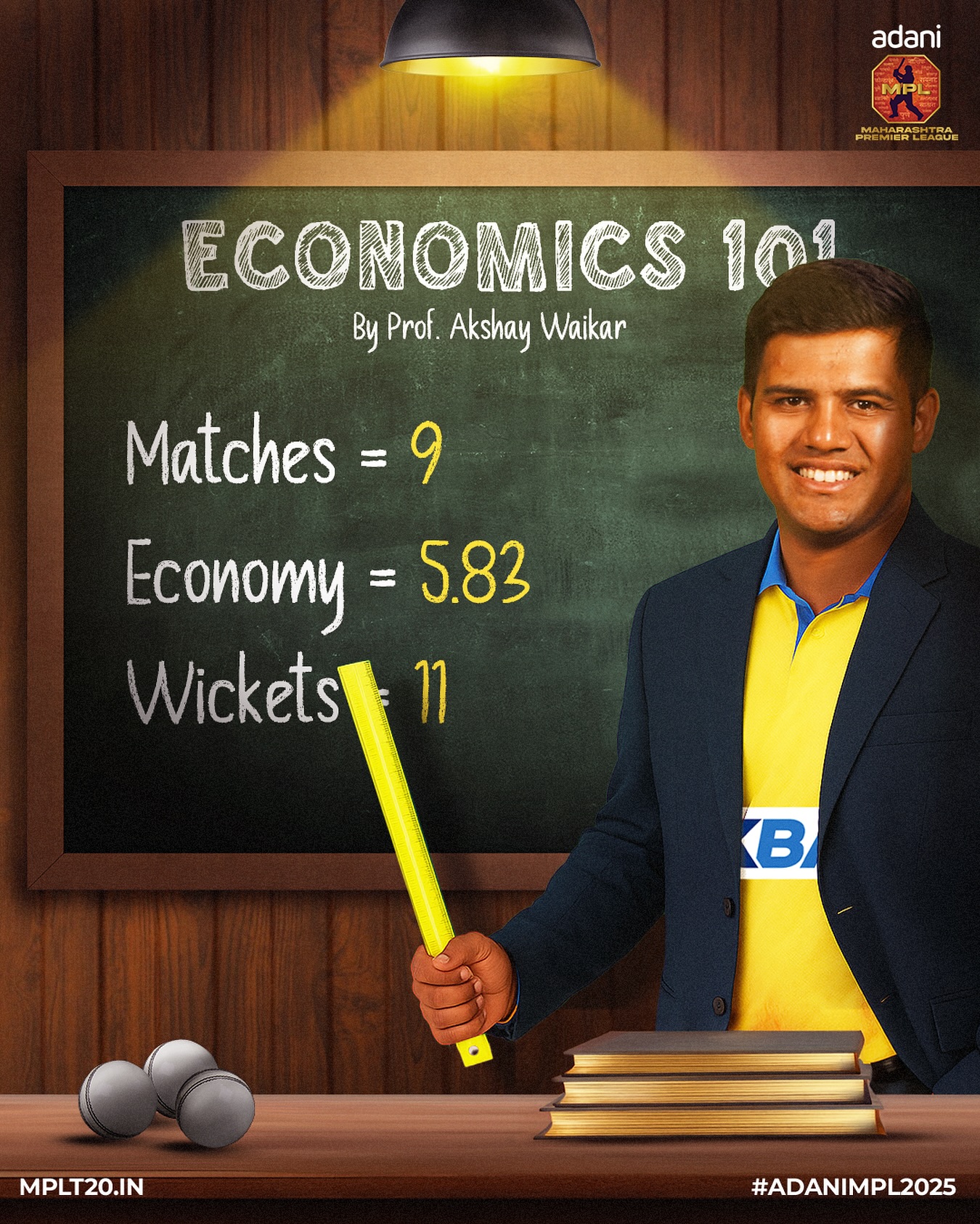 Akshay Waikar’s brilliant economy performance at Adani MPL 2025 thrills fans and top pros!