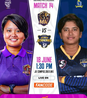 Fierce cricket, bold plays: Tune into Fancode as Murshidabad Kueens battle Strikers live.!