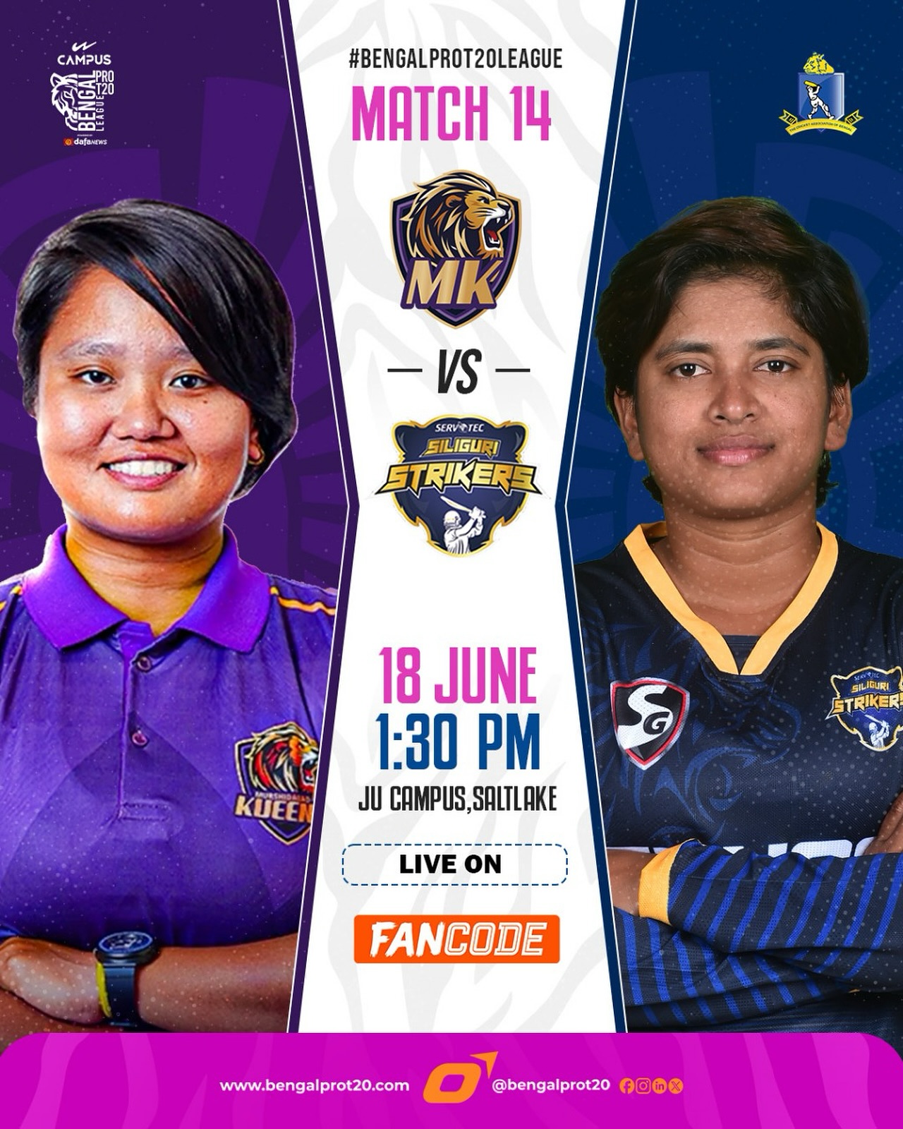 Womens T20 Clash: Murshidabad Kueens Vs Servotech Strikers Fierce cricket, bold plays: Tune into Fancode as Murshidabad Kueens battle Strikers live.!