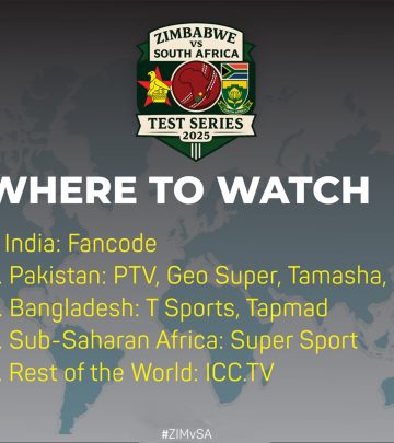 Zimbabwe South Africa Test Series Broadcast Details