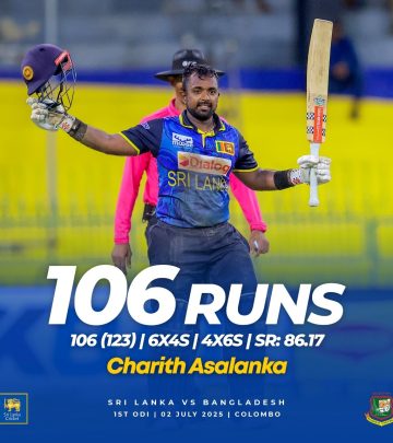 Charith Asalanka Shines In Historic SLvBAN Performance