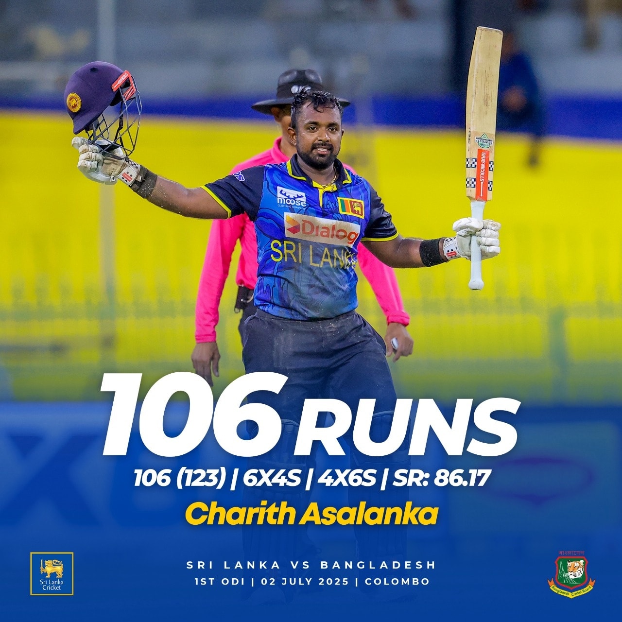Charith Asalanka Shines In Historic SLvBAN Performance Sri Lanka skipper delivers a brilliant performance in a thrilling SLvBAN ODI, marking history.