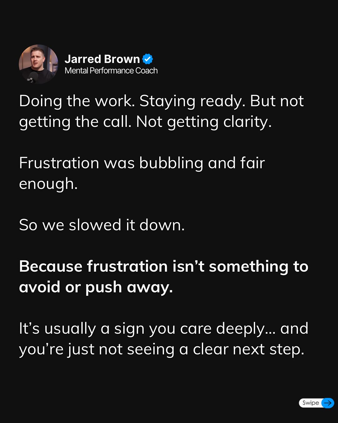 Frustration Fuels Mental Coaching Breakthroughs