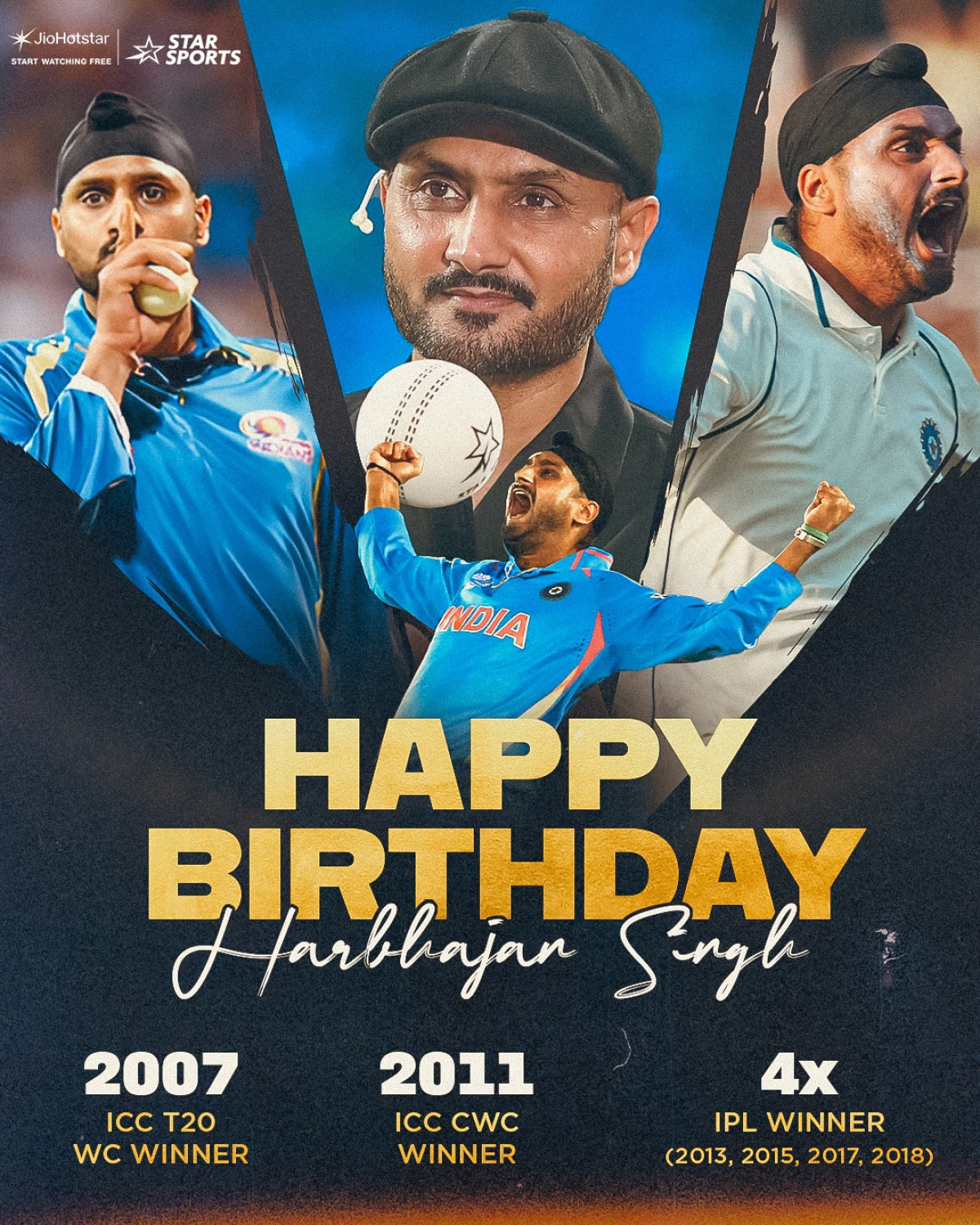 Harbhajan Singh Birthday Tribute & Commentary Legacy Saluting a revered sports leader whose transformative journey shines from field to mic!!!!