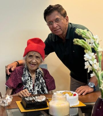 Kiran More Honors 102nd Birthday Of His Mom