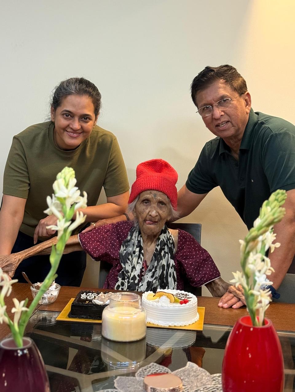 Kiran More Honors 102nd Birthday Of His Mom