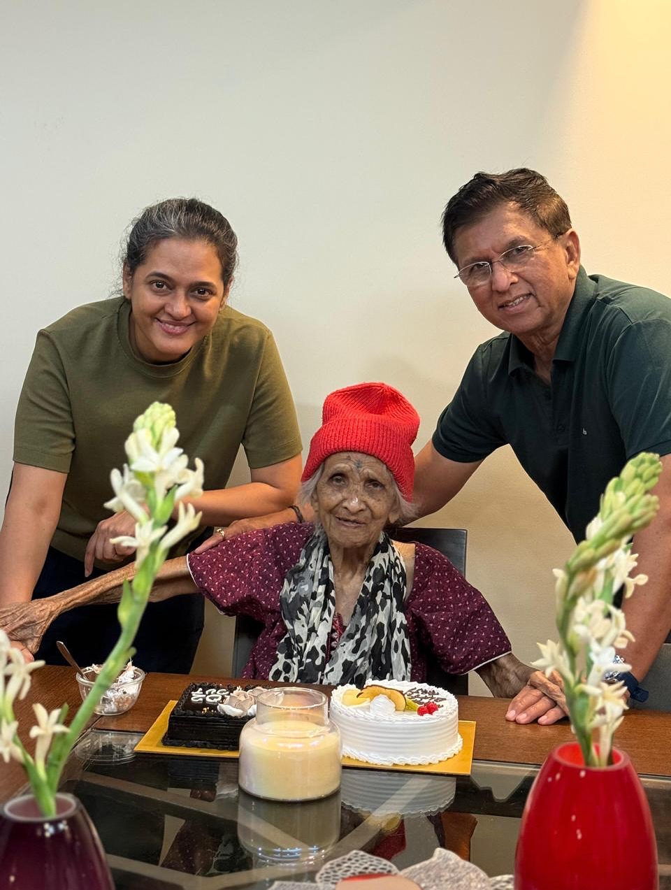 Kiran More Honors 102nd Birthday Of His Mom