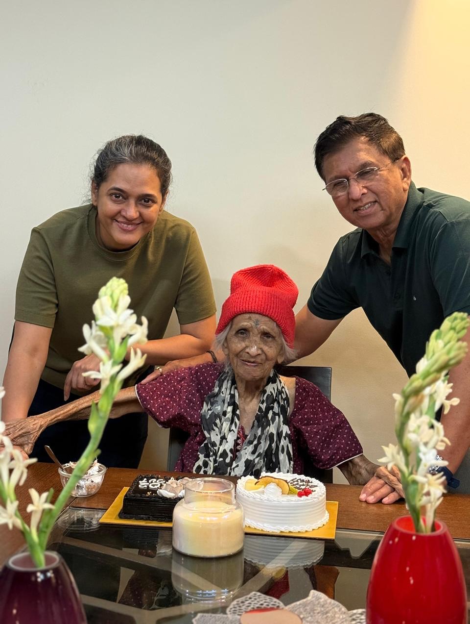 Kiran More Honors 102nd Birthday Of His Mom