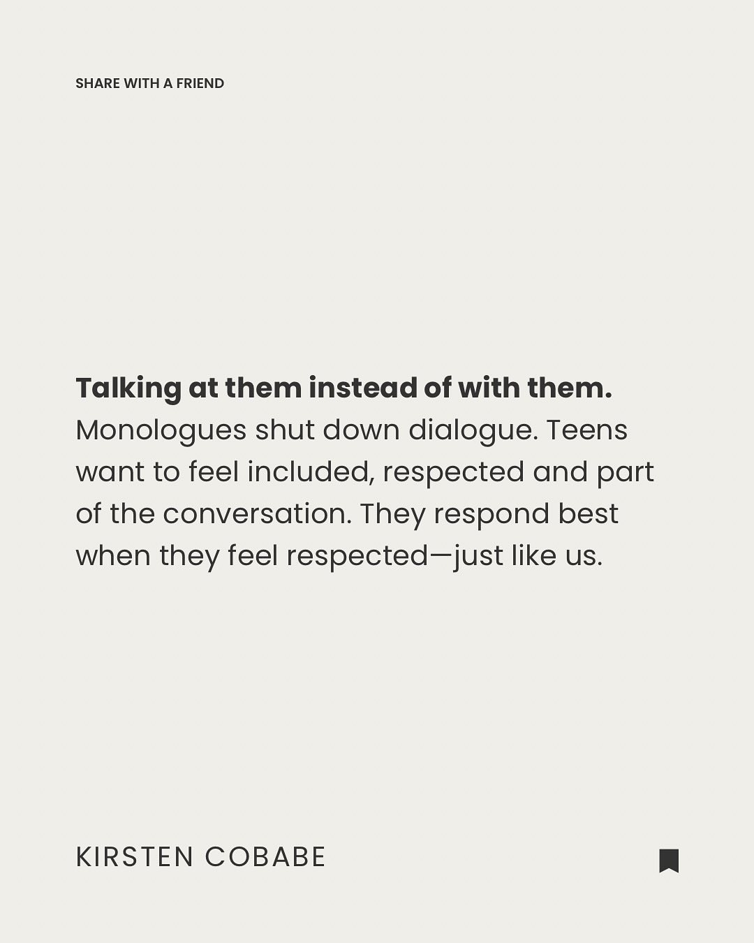 Kirsten Cobabe Shares Weekly Love Notes For Empowered Teens