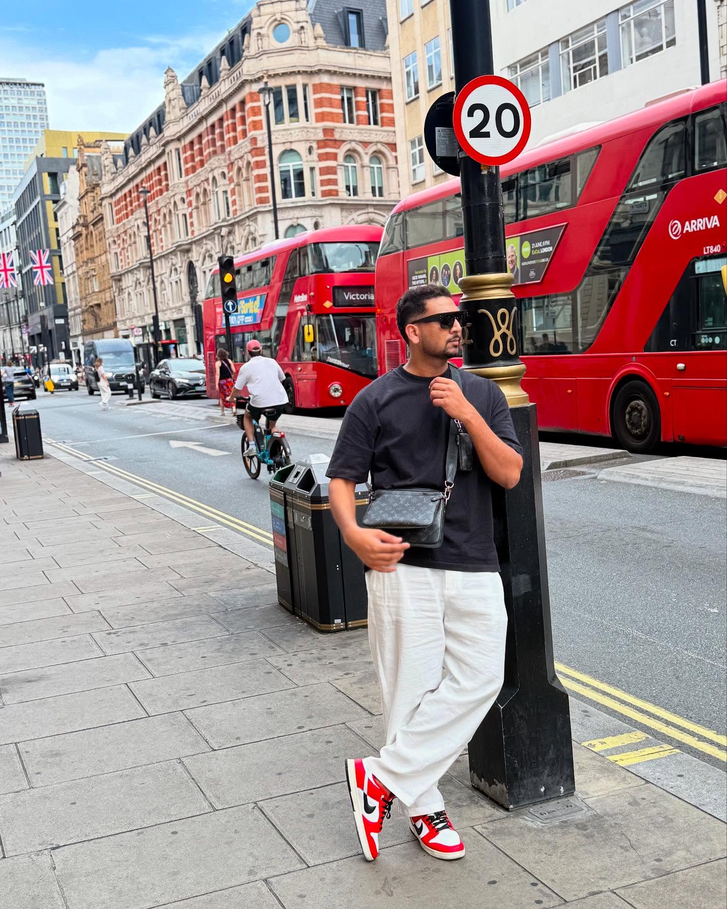 Mohsin Khan Owns London Streets With Bold Confidence Strutting London's urban maze with bold flair, cricketer Mohsin Khan charms city spirits!!