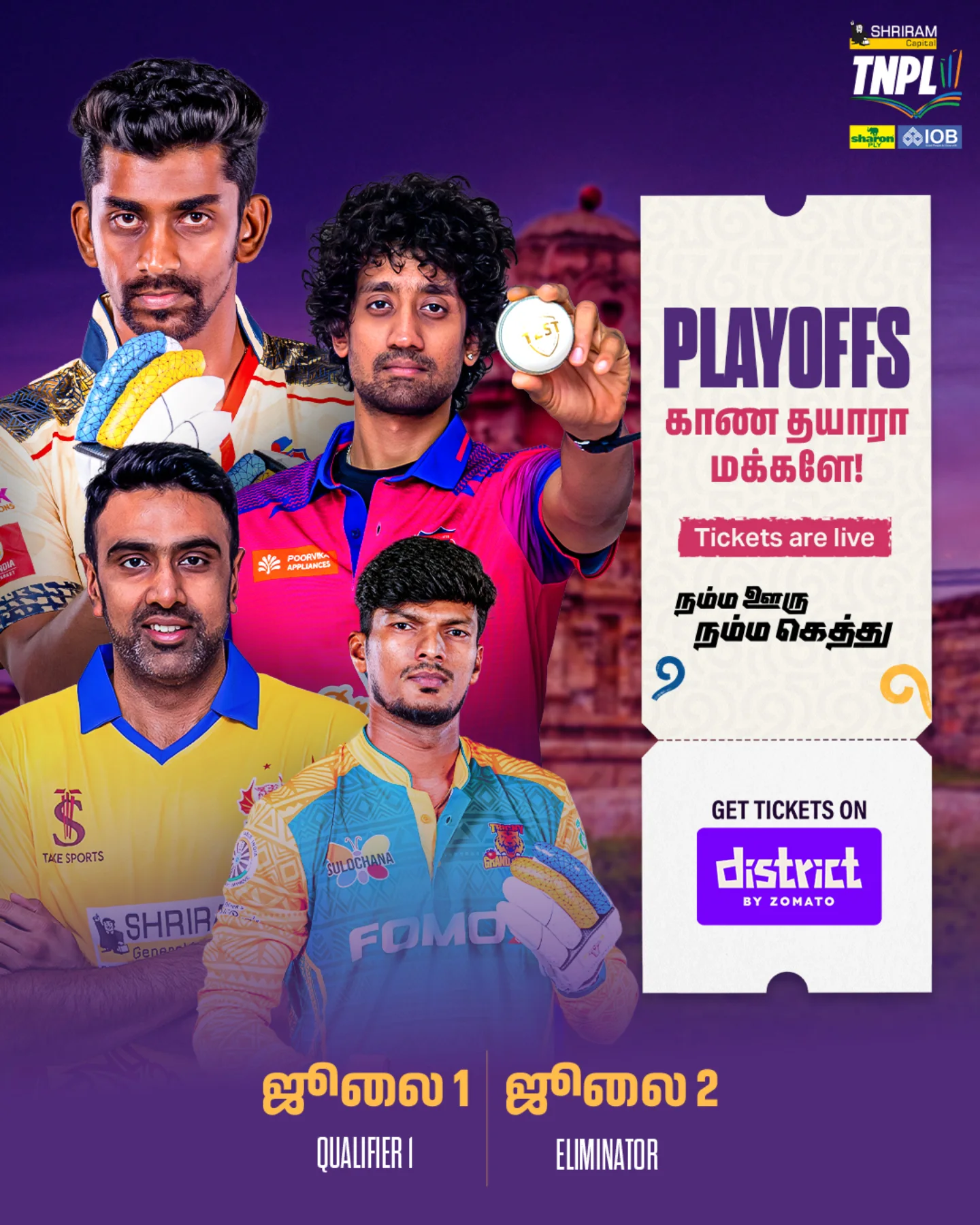 Playoffs ticket launch sparks cricket fever, setting stage for epic battles in TNPL25!!..