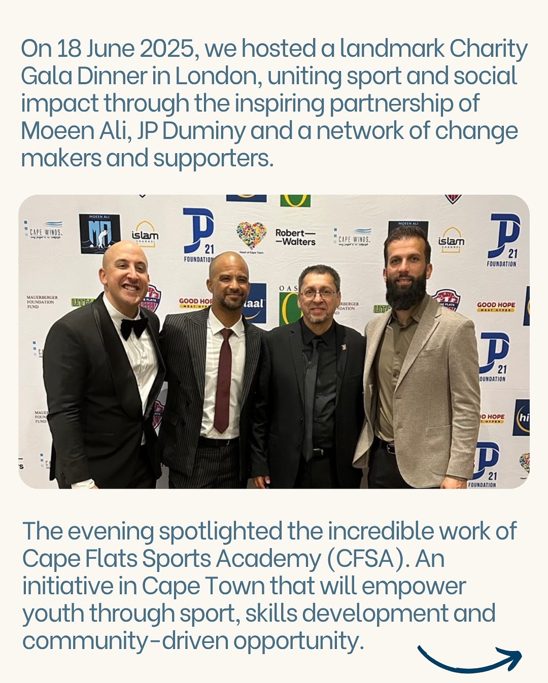 Sport Leads Change At Cape Town Charity Gala