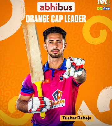 Tushar Raheja Tops Orange Cap Leaderboard In TNPL 2025